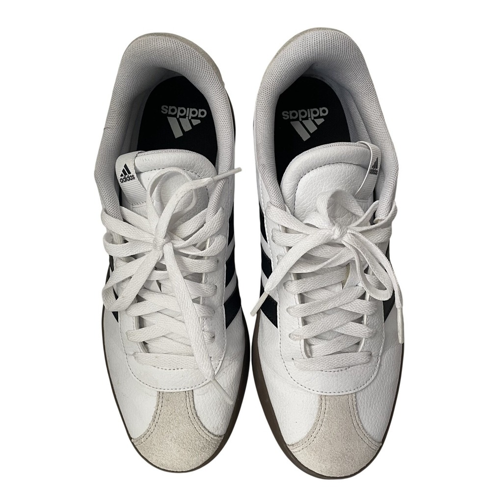 Adidas VL Court 3.0 Skate Shoes Mens 9.5 White Black Gum Sole ID8797 - Picture 5 of 10